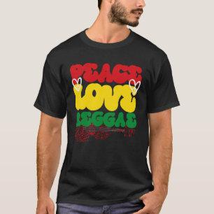 Camiseta Peace Love Unity Rastafari Clothing Jamaica Souven