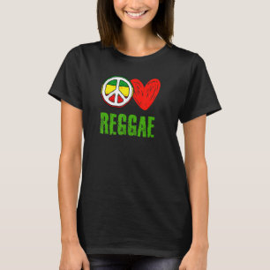 Camiseta Peace Love Unity Reggae Roots Jamaica Rasta Reggae