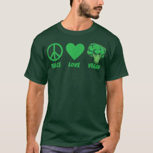 Camiseta Peace Love Vegan Vegetables for Veggies Vegamen V