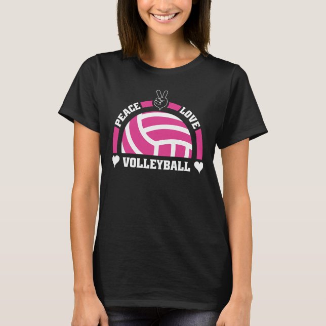 Camiseta Peace Love Voleibol (Frente)