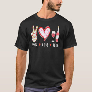 Camiseta Peace Love Wine