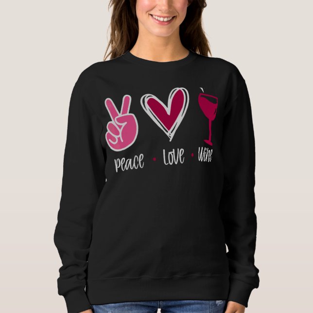 Camiseta Peace Love Wine (Frente)