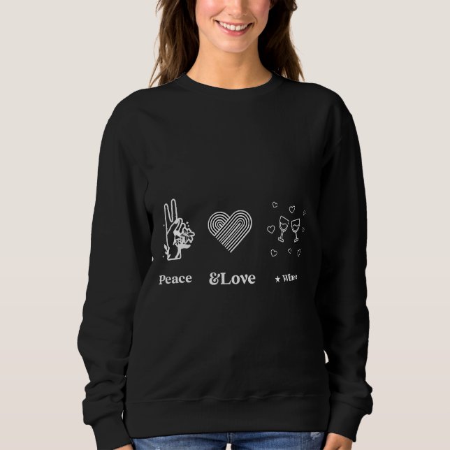 Camiseta Peace Love Wine (Frente)