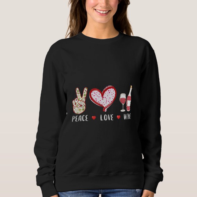 Camiseta Peace Love Wine (Frente)