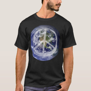 Camiseta PEACE on Earth Planet in Space Peace Symbol T