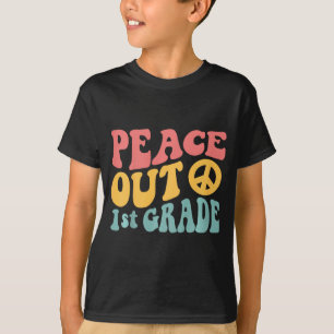 Camiseta Peace Out 1rua Grade Funny Retro 70's Last Day Of