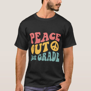 Camiseta Peace Out 1rua Grade Funny Retro 70's Last Day Of 