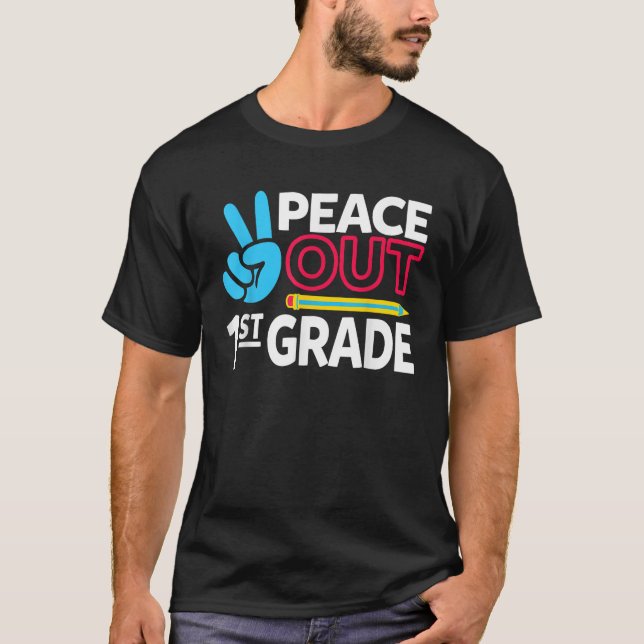 Camiseta Peace Out 1st Grade Last Day of School Teacher Gir (Frente)