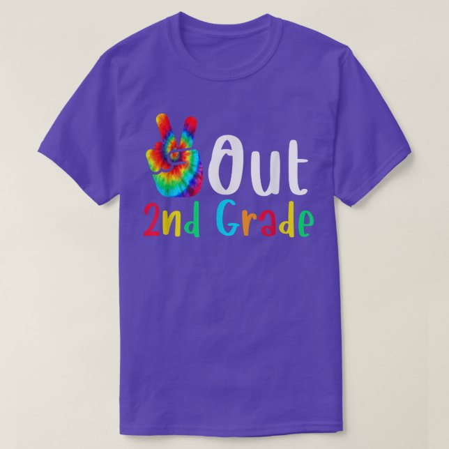 Camiseta Peace Out 2nd Grade Graduation Last Day Of School  (Frente do Design)