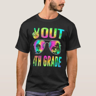 Camiseta Peace Out 4th Grade Tie Dye Graduation Last Day Of