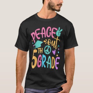 Camiseta Peace Out 5 Grade Bye Bye School Hello Summer 2