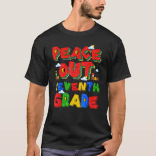 Camiseta Peace Out 7º ano Goodbye 7 Grade Hello Su