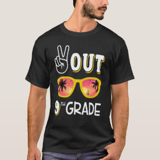 Camiseta Peace Out 9º Grau para Graduação do 9º Grau