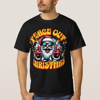 Camiseta Peace Out – Christmas Santa Design
