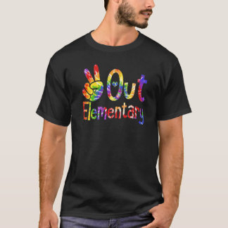 Camiseta PEACE Out Elementar No Último Dia Do Formando Esco