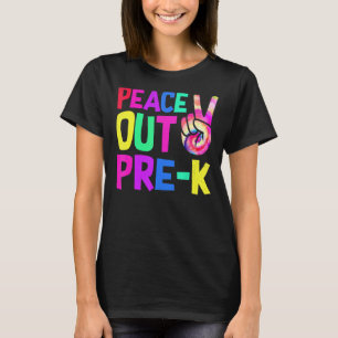 Camiseta Peace Out Pre K Graduação Pré K