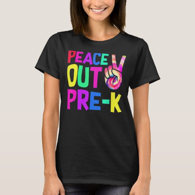 Camiseta Peace Out Pre K Graduação Pré K (Frente)