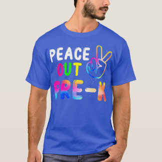 Camiseta Peace Out Pre K Último Dia da Professora Bo
