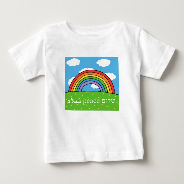 Camiseta Peace Shalom Salaam Baby Tshirt (Frente)