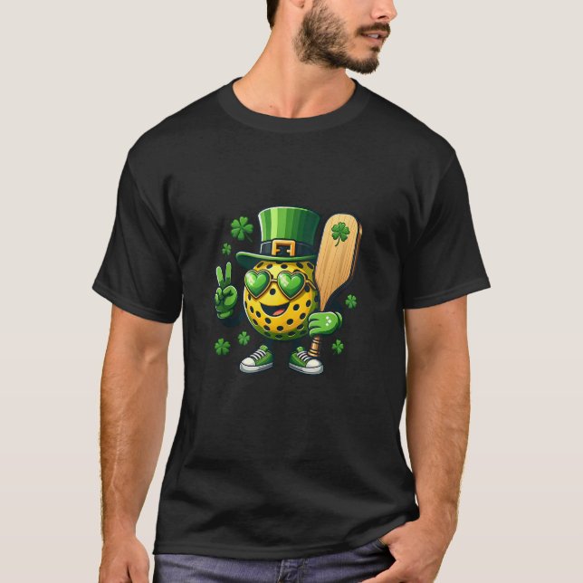 Camiseta Peace Sign Hand Funny St Patricks Day Lucky Pickle (Frente)