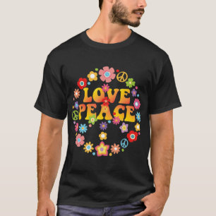 Camiseta PEACE SIGN LOVE 60s 70s Tie Die Hippie Costume