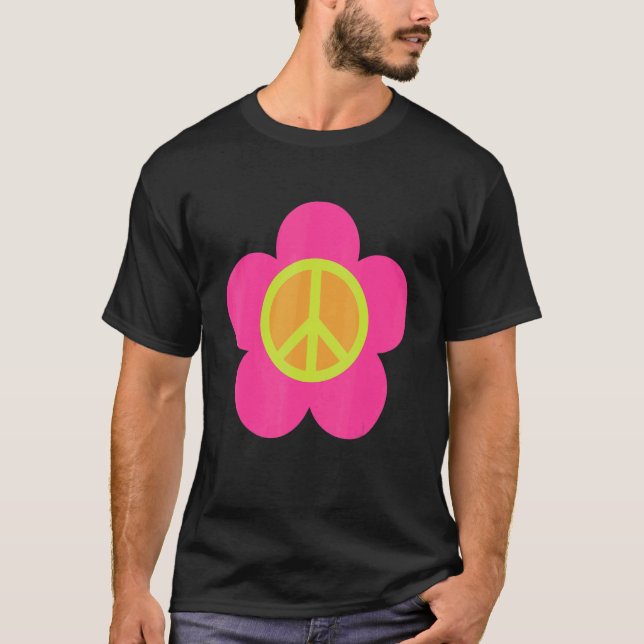 Camiseta PEACE SIGN LOVE 60s 70s Tie Dye Hippie Costume 2 (Frente)