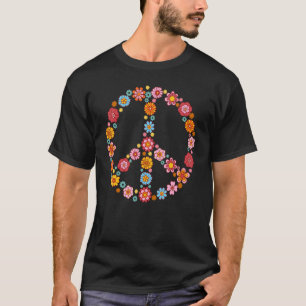 Camiseta PEACE SIGN LOVE 60s 70s Tie Dye Hippie Figurume 1