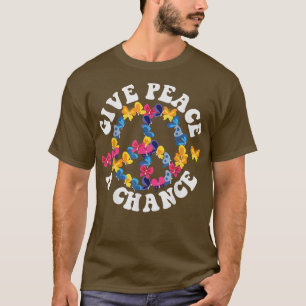 Camiseta PEACE SIGN LOVE 60s 70s Tie Dye Hippie Halloween B