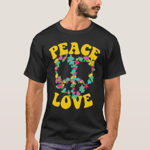 Camiseta PEACE SIGN LOVE 60s 70s Tie Dye Hippie Halloween C