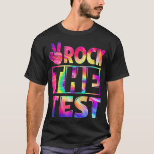 Camiseta Peace Tie Dye Rock The Test Happy Testing Day Teac