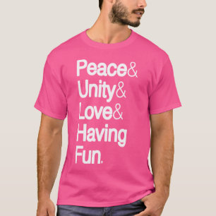 Camiseta Peace Unity Love Tendo Divertido Hip Hop Ampersand