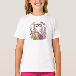 Camiseta Peace Within, Pride Around – LGBTQ Camping Nature 