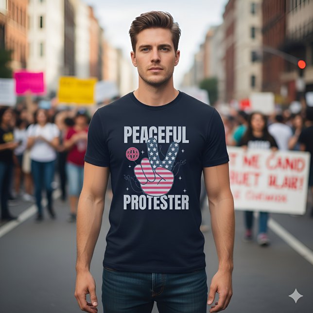 Camiseta Peaceful Protester Statement - Advocate for Change (Criador carregado)