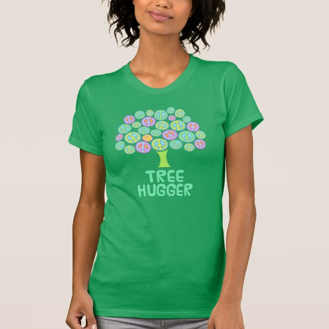 Camiseta Peaceful Tree Hugger (Frente)