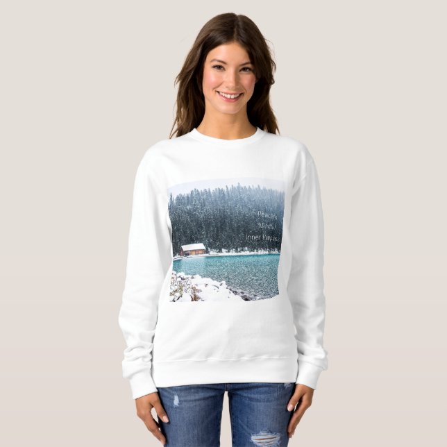 Camiseta Peaceful Winter (lago Louise) (Frente Completa)