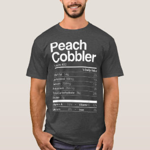 Camiseta Peach Cobbler Nutrition Facts 2021 , Ação de Graça
