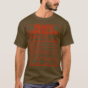 Camiseta Peach Cobbler Nutrition Facts Graças Family