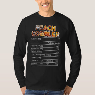 Camiseta Peach Cobbler Nutrition Facts Graças Matchin