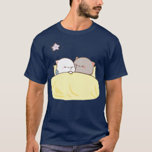 Camiseta Peach e Goma Mochi Cat Dormindo