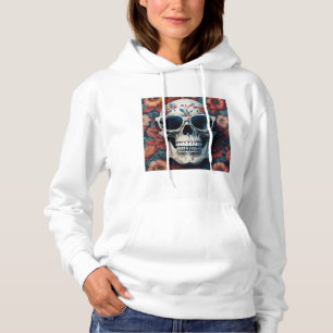 Camiseta Peach Floral 3D Morto Caveira vestindo óculos escu