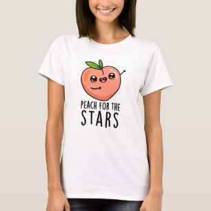 Camiseta Peach For Stars Engraçado Fruta Pun