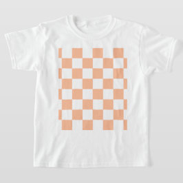Camiseta Peach Fuzz Verificado Padrão Gingham
