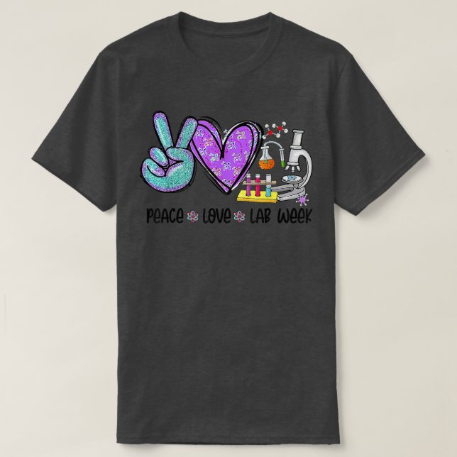 Camiseta Peach Love Lab Week 2022 Laboratory Tech Technolog (Frente do Design)