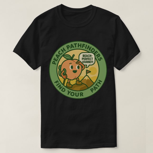 Camiseta Peach Pathfinders Find Your Path (Frente do Design)
