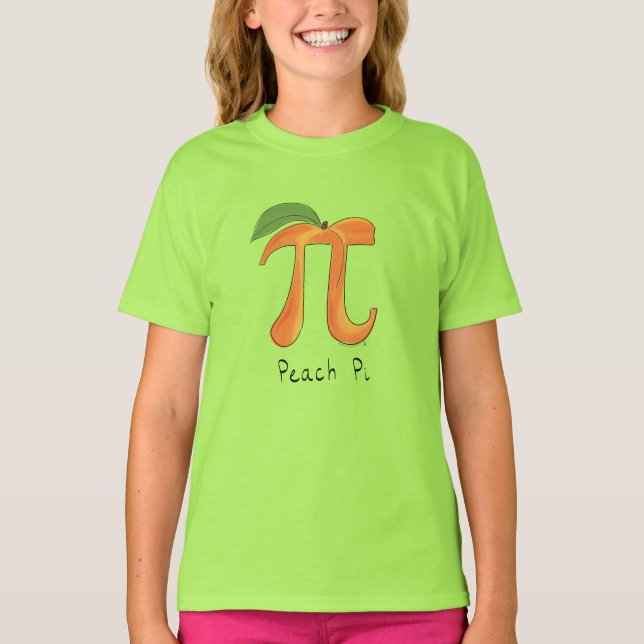 Camiseta Peach Pi - Símbolo Professor de Matemática (Frente)