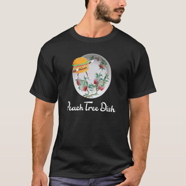 Camiseta Peach Tree Dish com Cheeseburger (Frente)