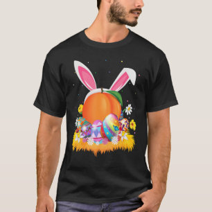 Camiseta Peache Fruta Páscoa Ovo Engraçado Páscoa Pêssego S