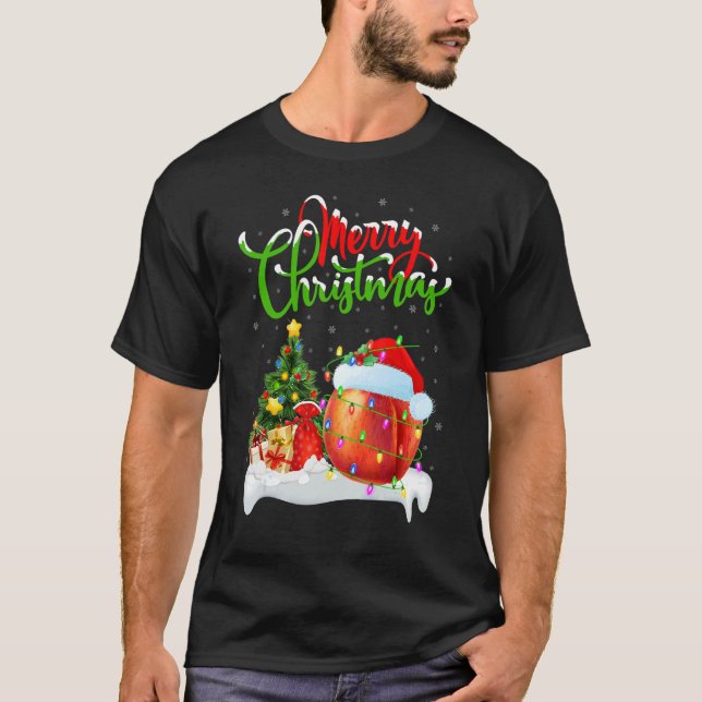 Camiseta Peaches Fruit   Xmas Decorations Santa Peaches Chr (Frente)