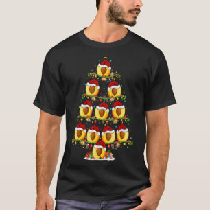 Camiseta Peaches Fruta Luzes Xmas Papais noeis Pega Natal