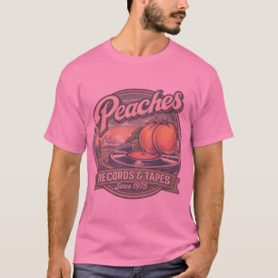 Camiseta Peaches Records e Fitas Oval 1975 Retro
